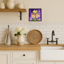 Load image into Gallery viewer, Chow Chow King of Mardi Gras Framed Metal Print