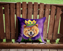 Load image into Gallery viewer, Chow Chow King of Mardi Gras Throw Pillow - 14x14 Decorative Pillow – Art for Your Home &amp; Patio