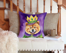Load image into Gallery viewer, Chow Chow King of Mardi Gras Throw Pillow - 14x14 Decorative Pillow – Art for Your Home &amp; Patio