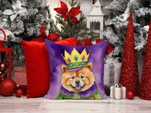 Load image into Gallery viewer, Chow Chow King of Mardi Gras Throw Pillow - 14x14 Decorative Pillow – Art for Your Home &amp; Patio