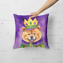 Load image into Gallery viewer, Chow Chow King of Mardi Gras Throw Pillow