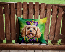Load image into Gallery viewer, Cockapoo King of Mardi Gras Throw Pillow - 14x14 Decorative Pillow – Art for Your Home &amp; Patio