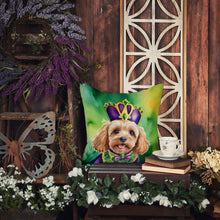 Load image into Gallery viewer, Cockapoo King of Mardi Gras Throw Pillow - 14x14 Decorative Pillow – Art for Your Home &amp; Patio