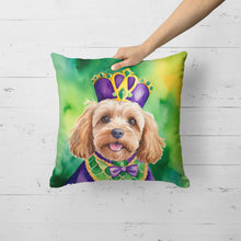 Load image into Gallery viewer, Cockapoo King of Mardi Gras Throw Pillow