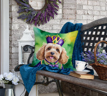 Load image into Gallery viewer, Cockapoo King of Mardi Gras Throw Pillow