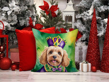 Load image into Gallery viewer, Cockapoo King of Mardi Gras Throw Pillow