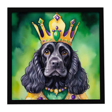 Load image into Gallery viewer, Cocker Spaniel King of Mardi Gras Framed Metal Print