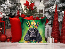 Load image into Gallery viewer, Cocker Spaniel King of Mardi Gras Throw Pillow