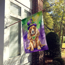 Load image into Gallery viewer, Cocker Spaniel King of Mardi Gras House Flag