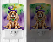 Load image into Gallery viewer, Cocker Spaniel King of Mardi Gras Ceramic Night Light