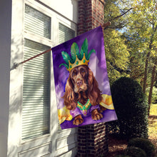 Load image into Gallery viewer, Cocker Spaniel King of Mardi Gras House Flag