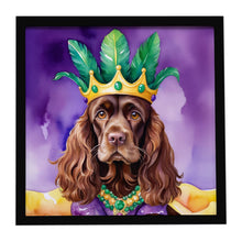 Load image into Gallery viewer, Cocker Spaniel King of Mardi Gras Framed Metal Print