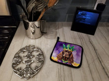 Load image into Gallery viewer, Cocker Spaniel King of Mardi Gras Pot Holders - Set of 2 Decorative Kitchen Helpers | Made in the USA