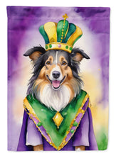Load image into Gallery viewer, Collie King of Mardi Gras House Flag