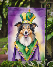 Load image into Gallery viewer, Collie King of Mardi Gras Garden Flag - Vibrant Dog-Themed Yard Decor by Caroline's Treasures