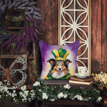 Load image into Gallery viewer, Collie King of Mardi Gras Throw Pillow