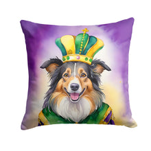 Load image into Gallery viewer, Collie King of Mardi Gras Throw Pillow