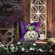 Load image into Gallery viewer, Coton de Tulear King of Mardi Gras Throw Pillow