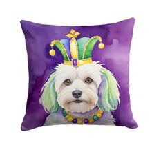 Load image into Gallery viewer, Coton de Tulear King of Mardi Gras Throw Pillow