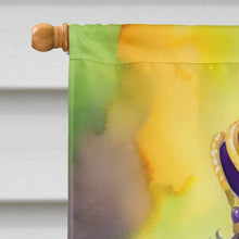 Load image into Gallery viewer, Curly-Coated Retriever King of Mardi Gras House Flag