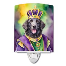 Load image into Gallery viewer, Curly-Coated Retriever King of Mardi Gras Ceramic Night Light