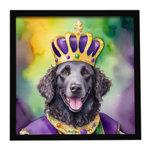 Load image into Gallery viewer, Curly-Coated Retriever King of Mardi Gras Framed Metal Print