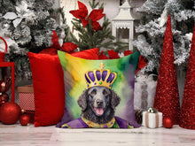 Load image into Gallery viewer, Curly-Coated Retriever King of Mardi Gras Throw Pillow - 14x14 Decorative Pillow – Art for Your Home &amp; Patio