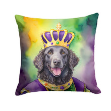 Load image into Gallery viewer, Curly-Coated Retriever King of Mardi Gras Throw Pillow - 14x14 Decorative Pillow – Art for Your Home &amp; Patio