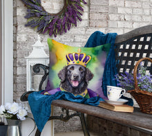 Load image into Gallery viewer, Curly-Coated Retriever King of Mardi Gras Throw Pillow