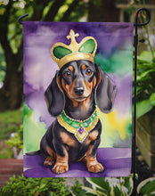 Load image into Gallery viewer, Dachshund King of Mardi Gras Garden Flag - Vibrant Dog-Themed Yard Decor by Caroline's Treasures