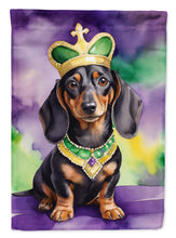 Load image into Gallery viewer, Dachshund King of Mardi Gras Garden Flag - Vibrant Dog-Themed Yard Decor by Caroline's Treasures