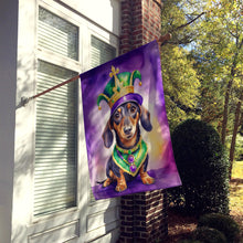 Load image into Gallery viewer, Dachshund King of Mardi Gras House Flag