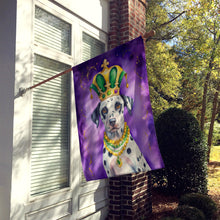 Load image into Gallery viewer, Dalmatian King of Mardi Gras House Flag