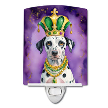 Load image into Gallery viewer, Dalmatian King of Mardi Gras Ceramic Night Light