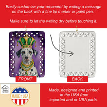Load image into Gallery viewer, Dalmatian King of Mardi Gras Porcelain Ornament