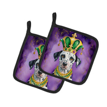 Load image into Gallery viewer, Dalmatian King of Mardi Gras Pot Holders - Set of 2 Decorative Kitchen Helpers | Made in the USA