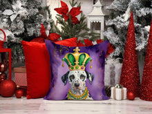 Load image into Gallery viewer, Dalmatian King of Mardi Gras Throw Pillow