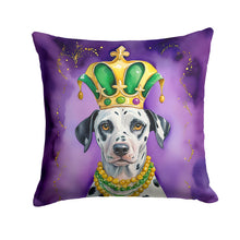 Load image into Gallery viewer, Dalmatian King of Mardi Gras Throw Pillow