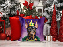 Load image into Gallery viewer, Doberman Pinscher King of Mardi Gras Throw Pillow