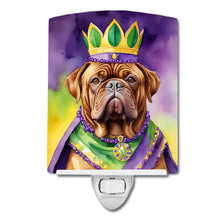 Load image into Gallery viewer, Dogue de Bordeaux King of Mardi Gras Ceramic Night Light
