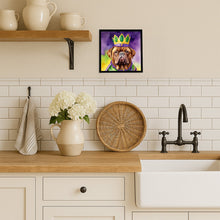 Load image into Gallery viewer, Dogue de Bordeaux King of Mardi Gras Framed Metal Print