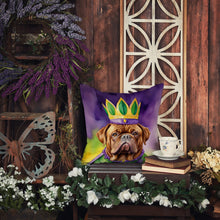 Load image into Gallery viewer, Dogue de Bordeaux King of Mardi Gras Throw Pillow