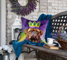 Load image into Gallery viewer, Dogue de Bordeaux King of Mardi Gras Throw Pillow