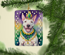 Load image into Gallery viewer, English Bull Terrier King of Mardi Gras Porcelain Ornament