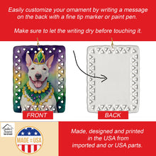 Load image into Gallery viewer, English Bull Terrier King of Mardi Gras Porcelain Ornament