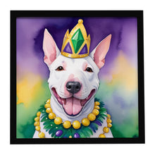 Load image into Gallery viewer, English Bull Terrier King of Mardi Gras Framed Metal Print