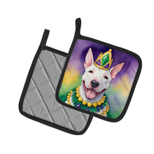 Load image into Gallery viewer, English Bull Terrier King of Mardi Gras Pot Holders - Set of 2 Decorative Kitchen Helpers | Made in the USA