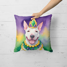 Load image into Gallery viewer, English Bull Terrier King of Mardi Gras Throw Pillow