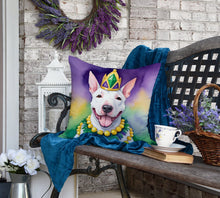 Load image into Gallery viewer, English Bull Terrier King of Mardi Gras Throw Pillow