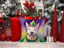 Load image into Gallery viewer, English Bull Terrier King of Mardi Gras Throw Pillow